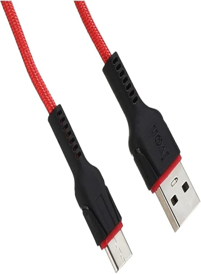 Ivon kx2078 usb type-c charge and data cable for samsung phone - red